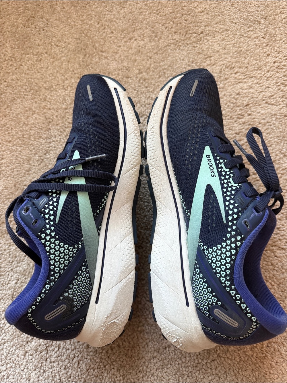 Brooks Ghost 14 Running Athletic Shoes 446 Peacoat/Yucca/Navy - Picture 3 of 10
